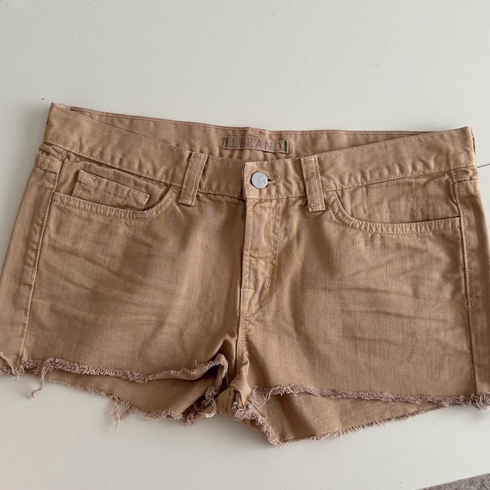 J Brand Cut-Off Jean Denim Shorts Mustard Yellow Tan Casual 29 - Picture 2 of 7
